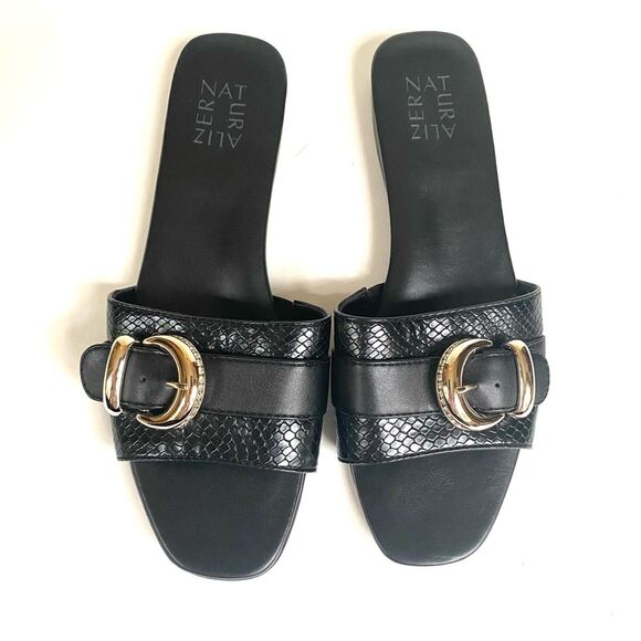 Naturalizer Women Santiago Fashion Slip On Slide Flat Sandal 9 - Picture 1 of 9